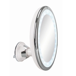 Καθρέπτης Μεγεθυντικός Με Φως Flexy Max 8099 20cm 127 White-Silver Kleine Wolke Πολυπροπυλένιο,ABS