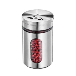 Δοχείο Μπαχαρικών 1003802800 8cm 80ml Inox Kuchenprofi Ατσάλι,Γυαλί