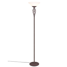 Φωτιστικό Δαπέδου Rustica 401000224 2xE27 60W Φ33,5cm 180cm Rust Trio Lighting Μέταλλο,Γυαλί