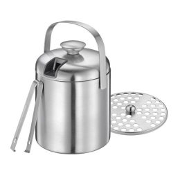 Θερμομονωτικό Δοχείο Πάγων & Λαβίδα 150957 1,3Lt/19cm Inox Cilio Ανοξείδωτο Ατσάλι
