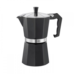 Καφετιέρα Espresso Classico 321326 9x20cm 6cups Black Cilio Αλουμίνιο