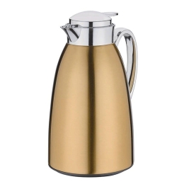 Κανάτα Θερμός Venezia 544404 1Lt Brass Gold Cilio Μέταλλο,Γυαλί