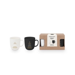 Κούπα Pure Christmas (Σετ 2Τμχ) 362502507 400ml Black-White Paperproducts Design