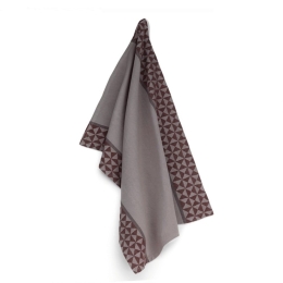 Πετσέτα Κουζίνας Henrik Dreieck B 12292 70x50cm Grey-Bordeaux Kela 100% Βαμβάκι