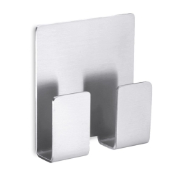 Άγκιστρο Μπάνιου Διπλό Apesso 40135 5,5x1,7x5,8cm Inox Zack Ανοξείδωτο Ατσάλι