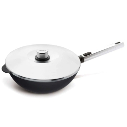 Τηγάνι - Wok Αντικολλητικό Diamond XR Logic Pro 11028PLCIL 28cm Inox-Black Woll 28cm Αλουμίνιο