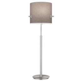Φωτιστικό Δαπέδου Camden 408300307 3xE27 40W Φ50cm 145-180cm Nickel Mat-Grey Trio Lighting Μέταλλο,Ύφασμα