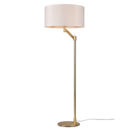 Φωτιστικό Δαπέδου Cassio 414400108 50x158cm 1xE27 60W Brass-White Trio Lighting