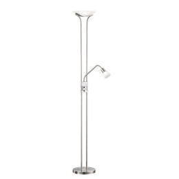 Φωτιστικό Δαπέδου Led Santo II 1x450Lm, 4x450Lm 25x180cm Nickel Mat 421910207 Trio Lighting Μέταλλο,Γυαλί