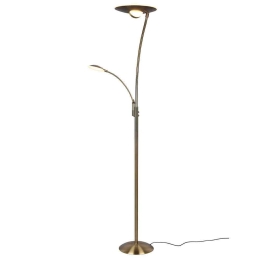 Φωτιστικό Δαπέδου Granby 424310204 29x180cm Dim Led 3400Lm 29W/650Lm 6,5W Brass Trio Lighting