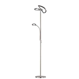 Φωτιστικό Δαπέδου Led Split 1000Lm, 340Lm 43x180cm Nickel Mat 424910207 Trio Lighting Μέταλλο