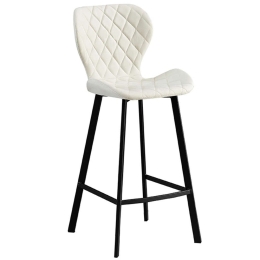 Σκαμπό Μπάρ Martin 43.1359.S 48x46x73-106cm Με Ύφασμα Off White