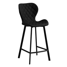 Σκαμπό Μπάρ Martin 43.1360 65cm Με Ύφασμα Black