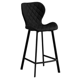 Σκαμπό Μπάρ Martin 43.1360.S 48x46x65-97cm Με Ύφασμα Black