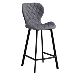 Σκαμπό Μπάρ Martin 43.1361 65cm Με Ύφασμα Grey