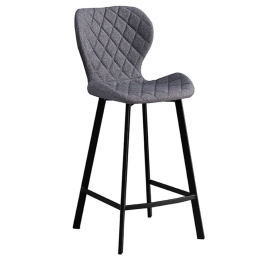 Σκαμπό Μπάρ Martin 43.1361.S 48x46x65-97cm Με Ύφασμα Grey