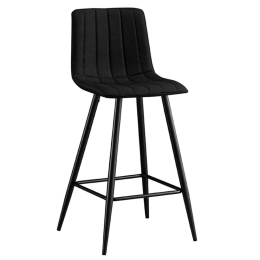 Σκαμπό Μπάρ Nero 43.1370 73cm Με Ύφασμα Black