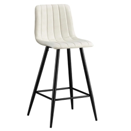 Σκαμπό Μπάρ Nero 43.1372 73cm Με Ύφασμα Off White