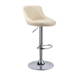 Σκαμπό Μπαρ Bar/84 Cream 43-2374 37.5X47.5X60/82cm Μέταλλο,Τεχνόδερμα