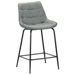 Σκαμπό Μπαρ Ermina 43.2755 50x54x65 Με Ύφασμα Grey Zita Plus