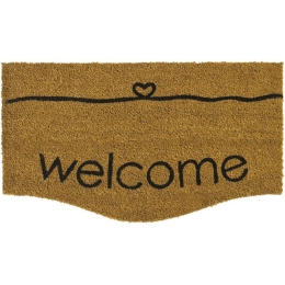 Πατάκι Εισόδου Trend Curve 807 Welcome Heart 40X70cm Beige Sdim 40X70