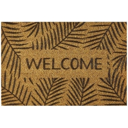Πατάκι Εισόδου Finesse 966 Leaves Welcome 40X60cm Beige-Black Sdim 40Χ60