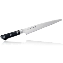 Μαχαίρι Ψωμιού Classic F-828 21,5cm Black-Chrome Tojiro Ανοξείδωτο Ατσάλι