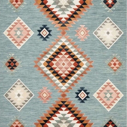 Χαλί Garden 65510C Blue-Multi New Plan 80X150cm