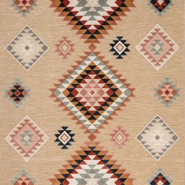 Σετ Χαλιά Κρεβατοκάμαρας 3Τμχ. Garden 65510N Beige-Multi New Plan SET(2 63X150&63X210) Πολυπροπυλένιο