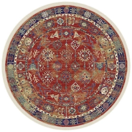 Χαλί Sonia 9937/301220 Round Beige-Red New Plan 160X160 Round