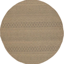 Χαλί Sahara 024A Beige Round New Plan 160X160 Round