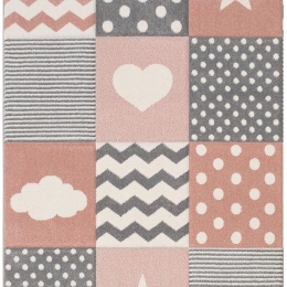 Χαλί Παιδικό Bonita 1207 Pink-Grey New Plan 160X230cm