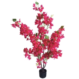 Τεχνητό Δέντρο Βουκαμβίλια 04-00-22049 120cm Brown-Fuchsia Marhome Συνθετικό Υλικό
