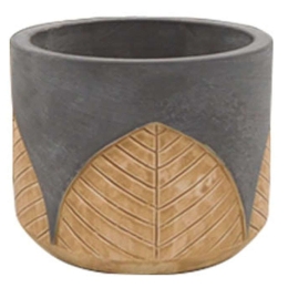 Κασπώ Φύλλο 06-00-21500 Φ13,5x11,5cm Grey-Beige Marhome Κεραμικό
