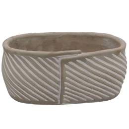 Κασπώ Λοξές Γραμμές 06-00-23404 24x13x10cm Beige Marhome Κεραμικό