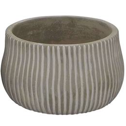 Κασπώ Γραμμές 06-00-23408 Φ16,5x9cm Grey Marhome Κεραμικό