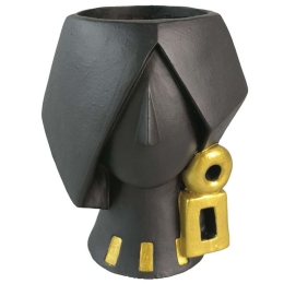 Κασπώ Πρόσωπο 06-00-24559 14,5x10,5x15cm Black-Gold Marhome Πολυρεσίνη