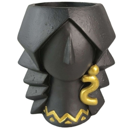 Κασπώ Πρόσωπο 06-00-24562 14,5x10,5x15cm Black-Gold Marhome Πολυρεσίνη