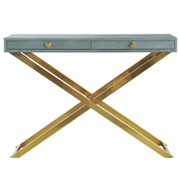 Κονσόλα Lisa 82444 110x36x81,5cm Grey Ξύλο,Μέταλλο