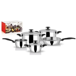Σετ Μαγειρικών Σκευών 8Τμχ. Gourmet 015700901 Inox Pyramis Ανοξείδωτο Ατσάλι