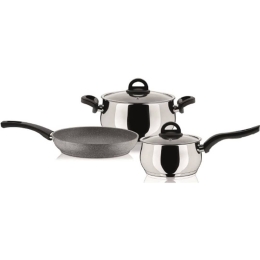 Σετ Μαγειρικών Σκευών 3Τμχ Mix Cook 015700301 Inox Pyramis Ανοξείδωτο Ατσάλι
