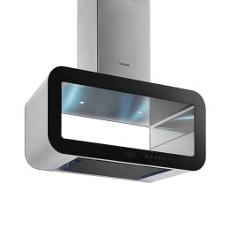 Απορροφητήρας Νησίδα Corso Elegant 065021701 90cm Inox-Black Pyramis Ατσάλι,Γυαλί
