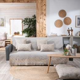 Ριχτάρι Felicia 14 Light Grey Teoran Πολυθρόνα 180x150cm Βαμβάκι-Πολυέστερ