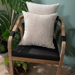 Μαξιλάρι Διακοσμητικό (Με Γέμιση) Izola 02 Beige Teoran 43X43 Βαμβάκι-Πολυέστερ