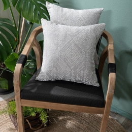Μαξιλάρι Διακοσμητικό (Με Γέμιση) Izola 04 Grey Teoran 43X43 Βαμβάκι-Πολυέστερ