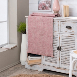 Τραβέρσα Milazzo 06 Pink Teoran 45X180 Βαμβάκι-Πολυέστερ