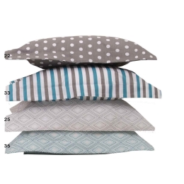 Βρεφικό Σεντόνι Baby Mix & Match 33 Grey - Ciel Anna Riska Λίκνου 80x100cm Χωρίς Λάστιχο 100% Βαμβάκι
