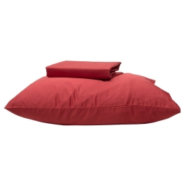 Σεντόνια Fashion 1 Με Λάστιχο (Σετ 3τμχ) Deep Red Anna Riska Ημίδιπλο 100x225cm 100% Βαμβακοσατέν