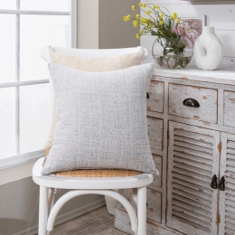 Μαξιλάρι Διακοσμητικό (Με Γέμιση) Noto 04 Grey Teoran 43X43 Βαμβάκι-Πολυέστερ