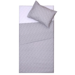 Παπλωματοθήκη Βρεφική Άντισον (Σετ 2τμχ) Grey Viopros 100% Βαμβάκι
